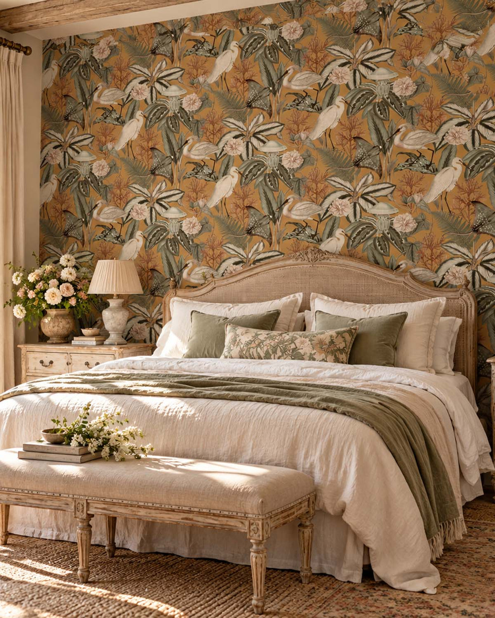 Cool Copper Exotic Menagerie Nocturne Residential Mural RM9348