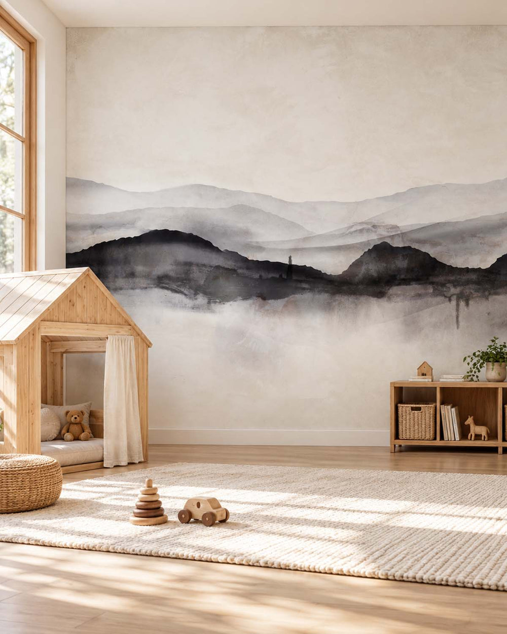 Sauvignon Misty Watercolor Mountains  Wallpaper Panels RM9352