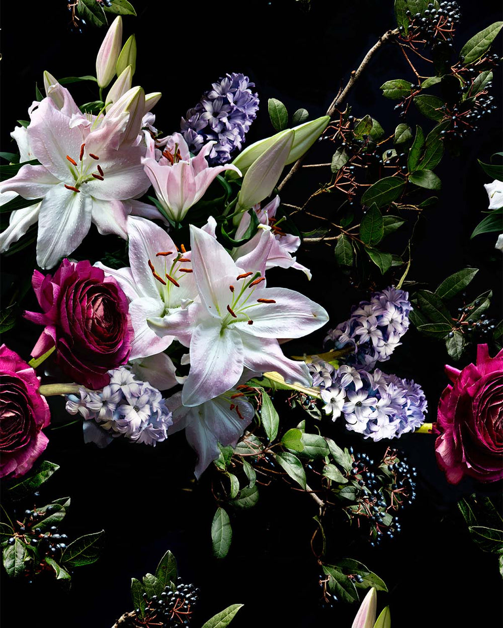 Rum Riche Nocturnal Garden  Residential Mural RM9358