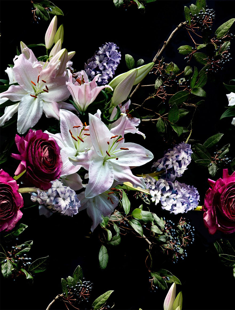 Rum Riche Nocturnal Garden  Residential Mural RM9358