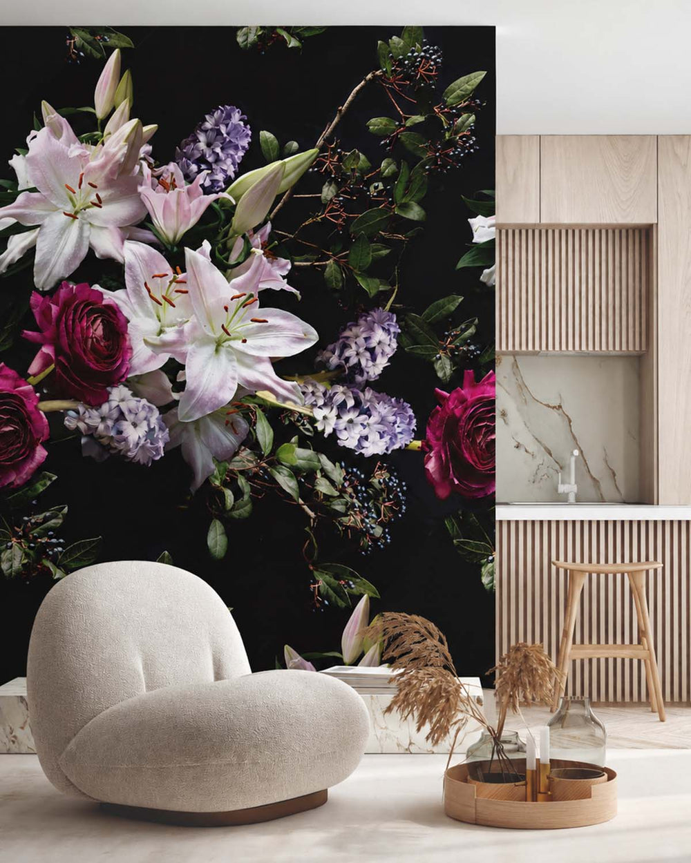 Rum Riche Nocturnal Garden  Residential Mural RM9358