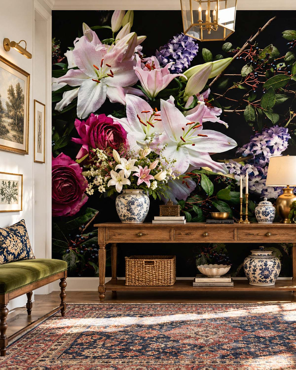 Rum Riche Nocturnal Garden  Residential Mural RM9358