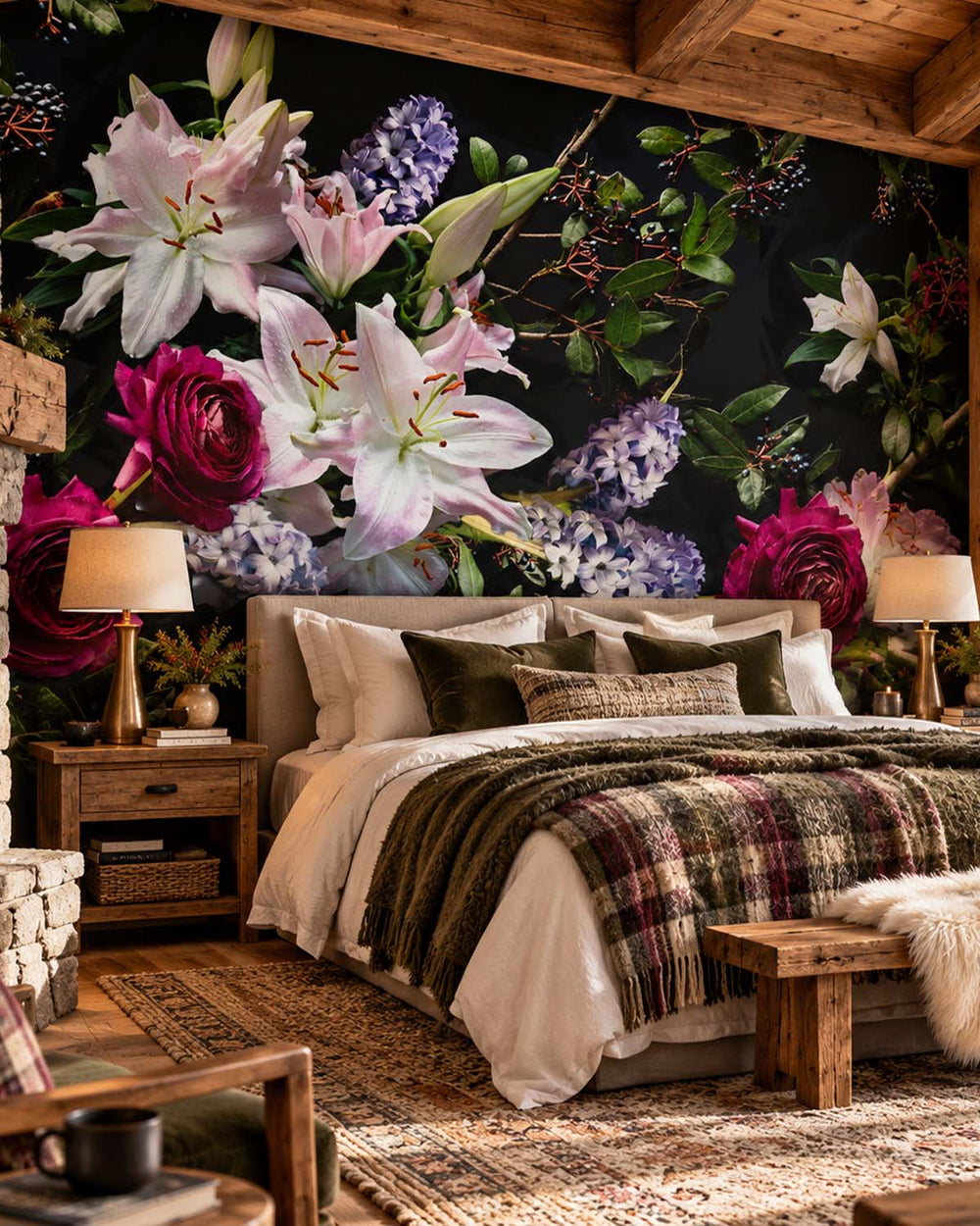 Rum Riche Nocturnal Garden  Residential Mural RM9358