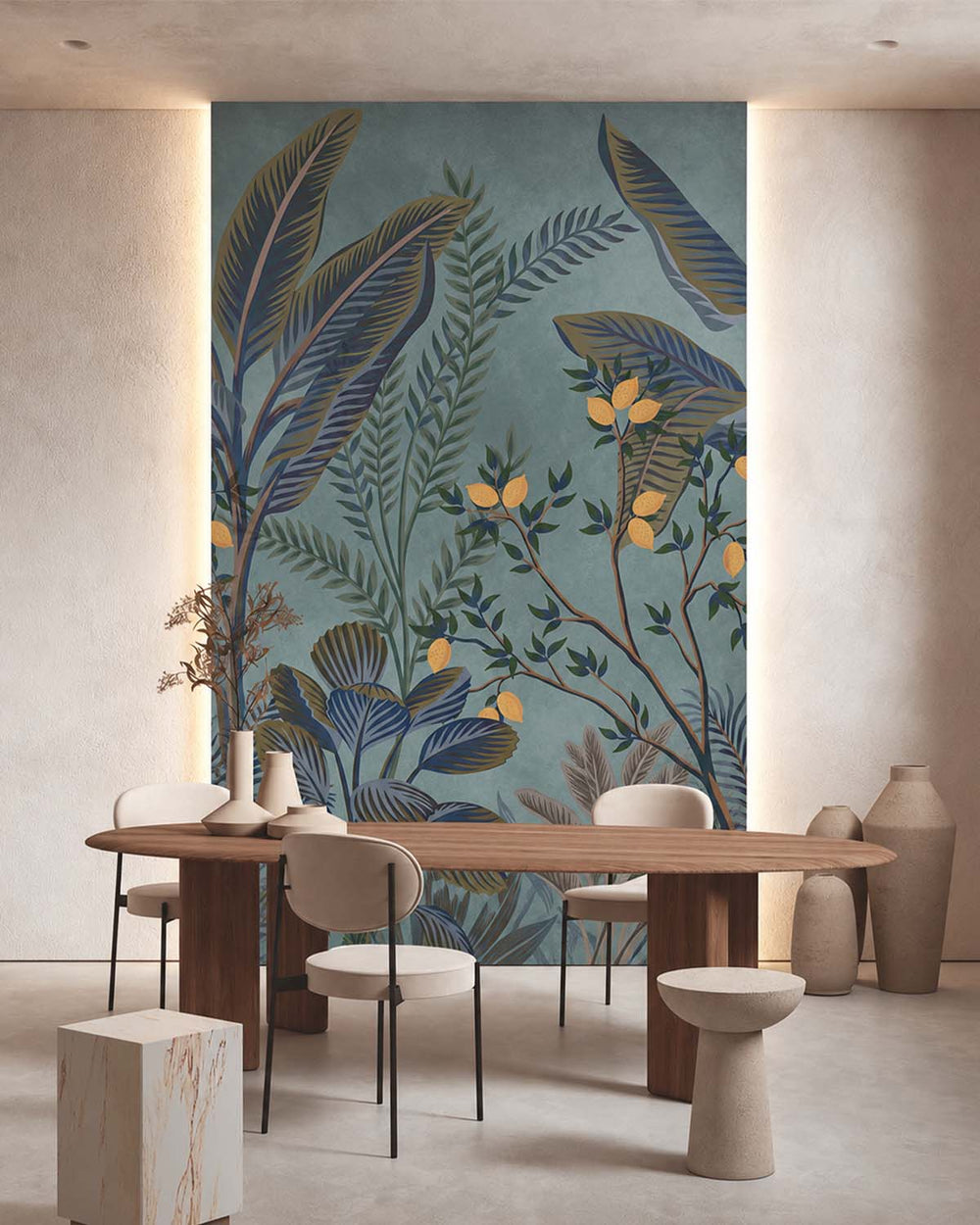 Harrow's Gate Misty Jungle Lemon Tree Residential Mural RM9360