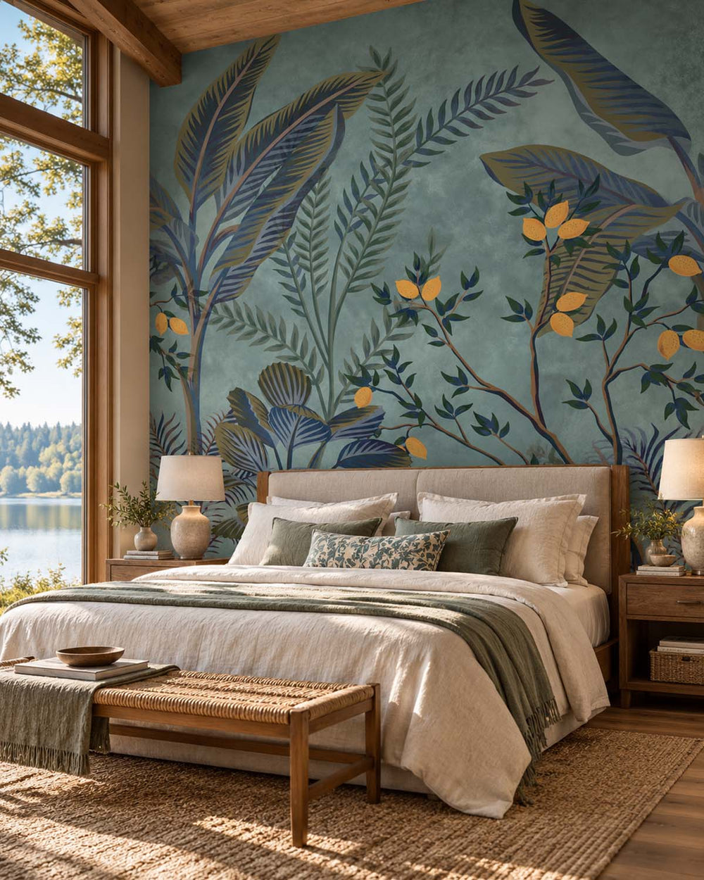 Harrow's Gate Misty Jungle Lemon Tree Residential Mural RM9360