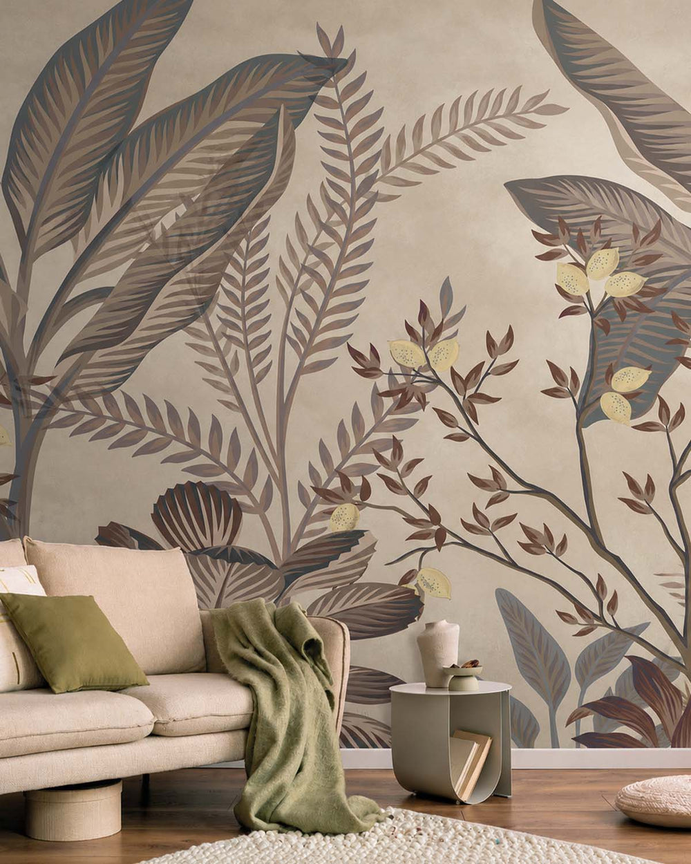 Trail Sand Misty Jungle Lemon Tree Residential Mural RM9362