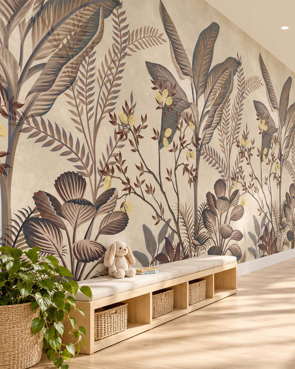 Trail Sand Misty Jungle Lemon Tree Residential Mural RM9362