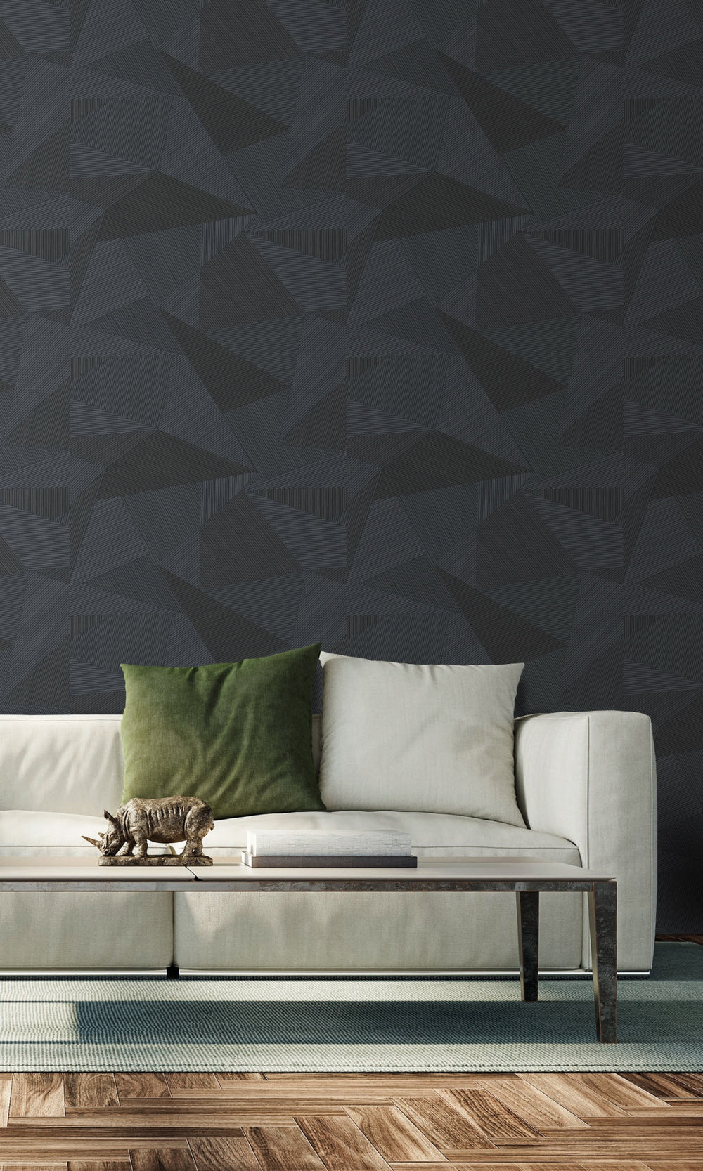 Raw Iron Simple Geometric Panel R8497