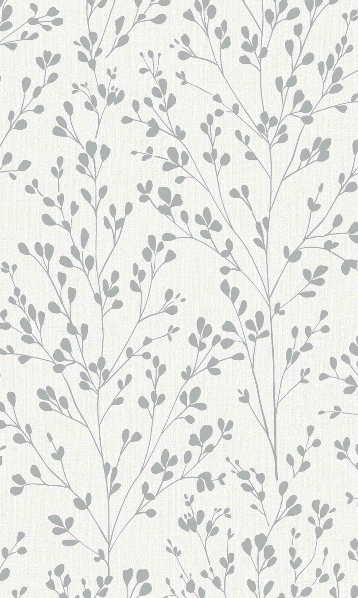 Silver Minimalist Tropical Leaves Wallpaper R9315