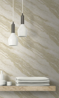 Swiss Coffee Simple Marble Wallpaper R8544