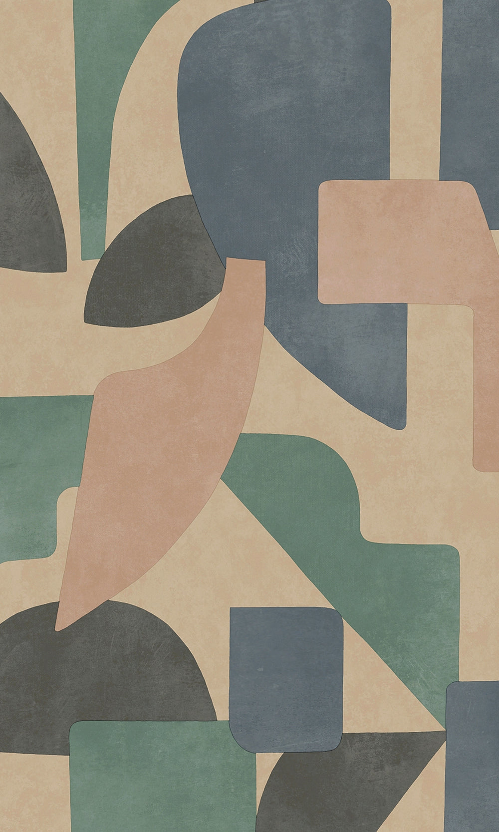 Taupe Aqua Modern Asbtract Geometric Wallpaper R8977