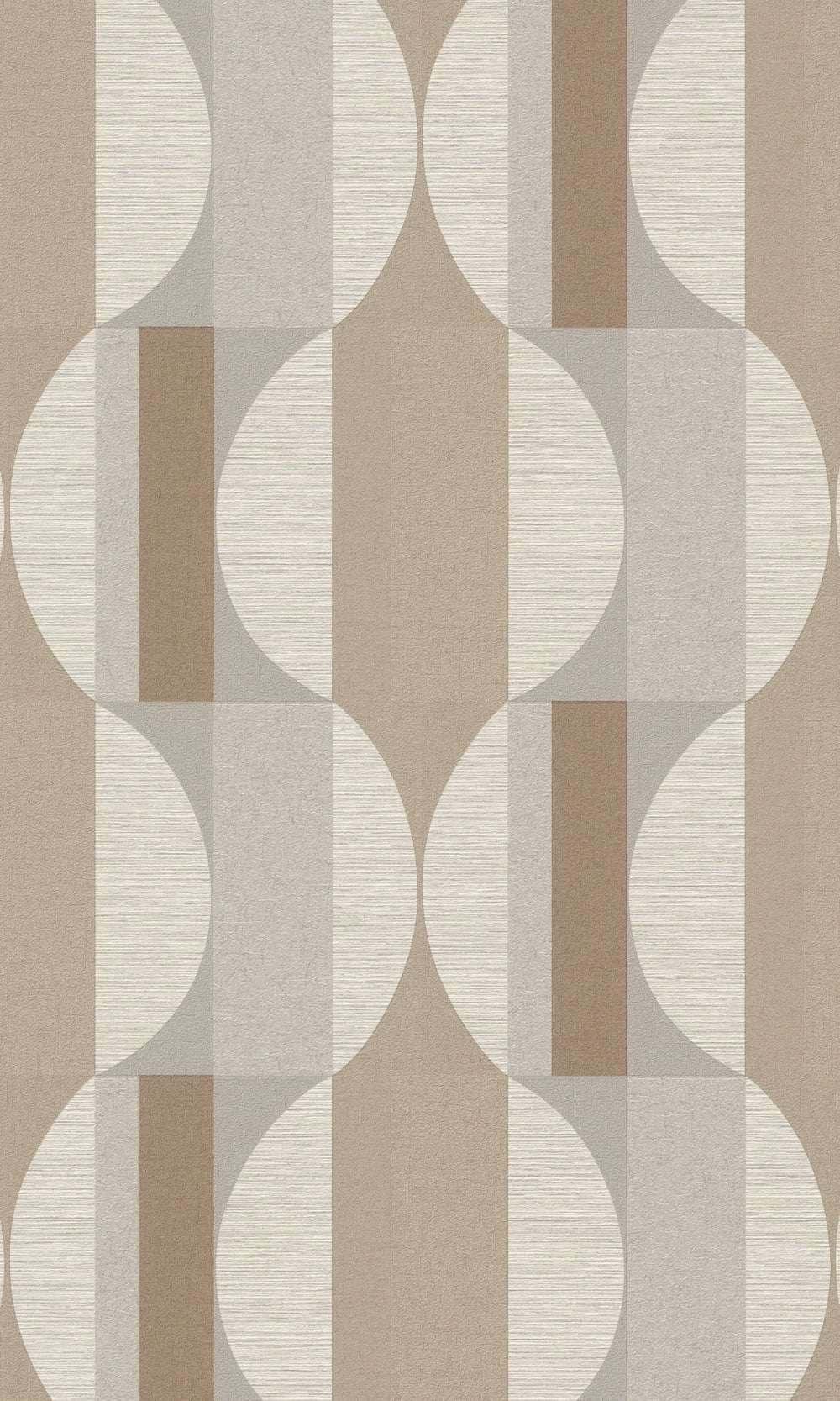Taupe Semi Circle Geometric Wallpaper R8726