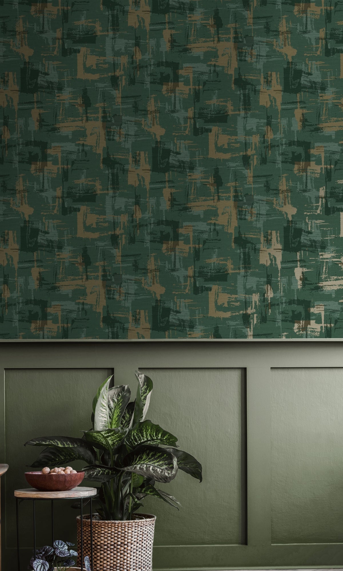 Navy Weathered Surface Abstract Geometric Wallpaper R8778