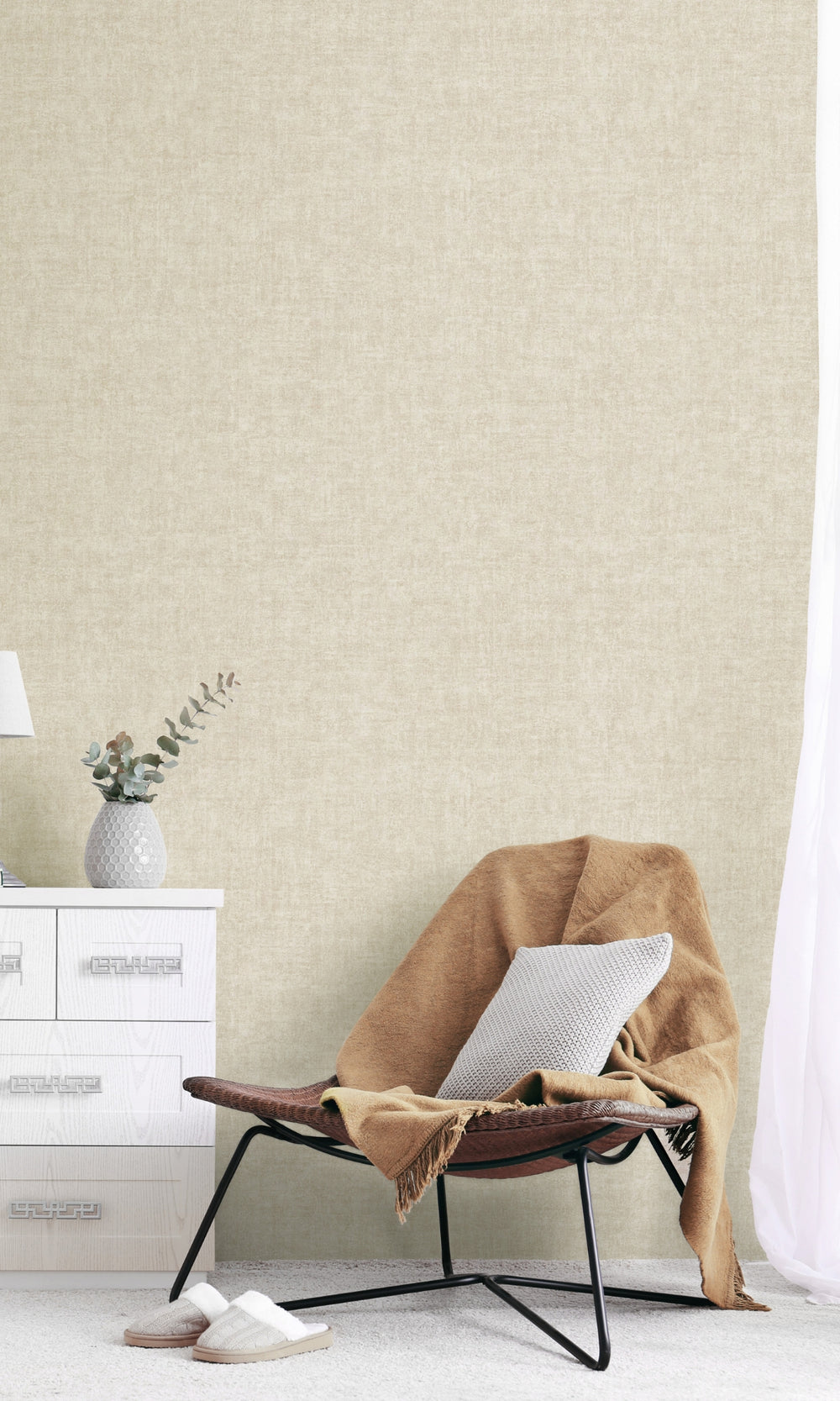 Terracota Plain Textured Wallpaper R8401