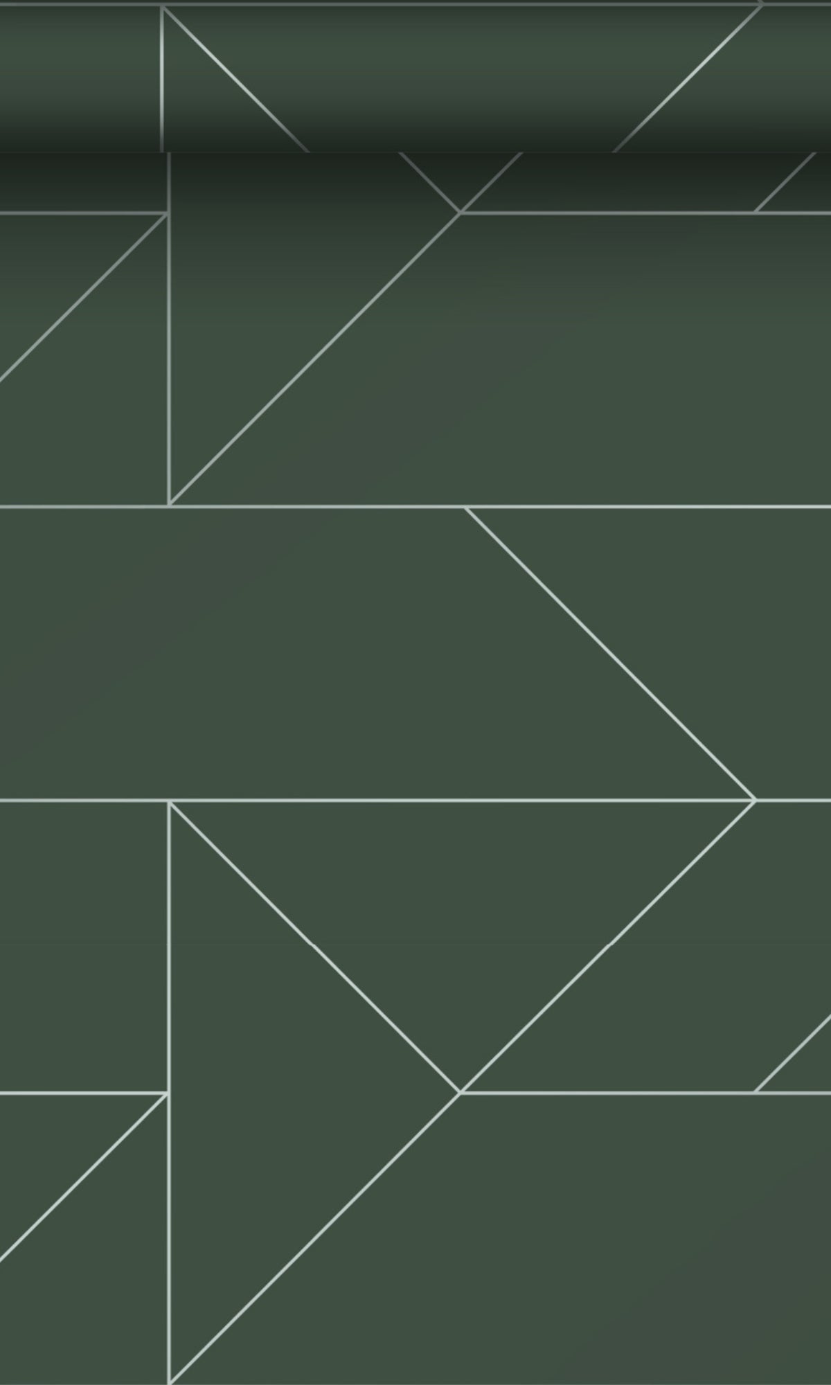 Turf Green Graphic Line Geometric Wallpaper  R8347