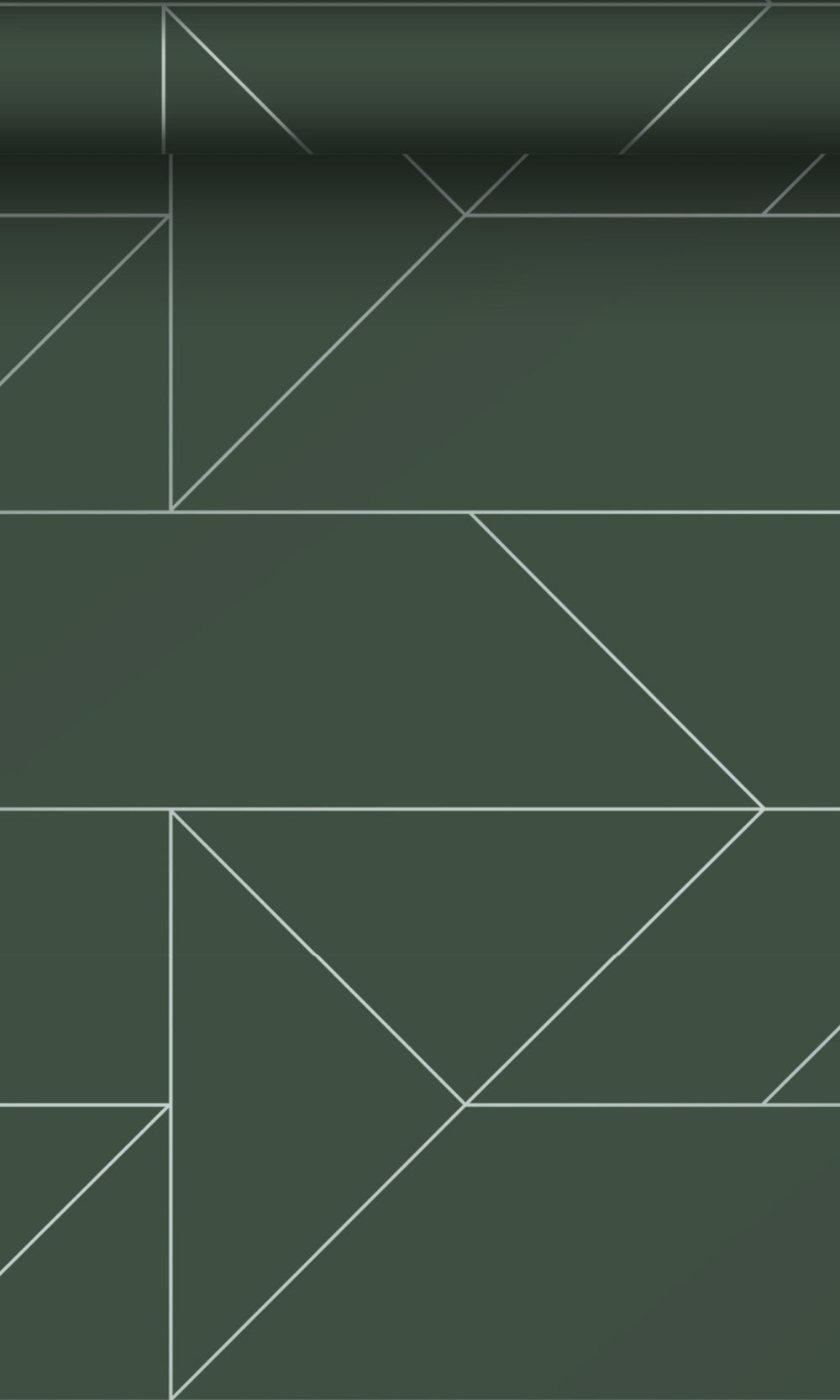 Turf Green Graphic Line Geometric Wallpaper  R8347