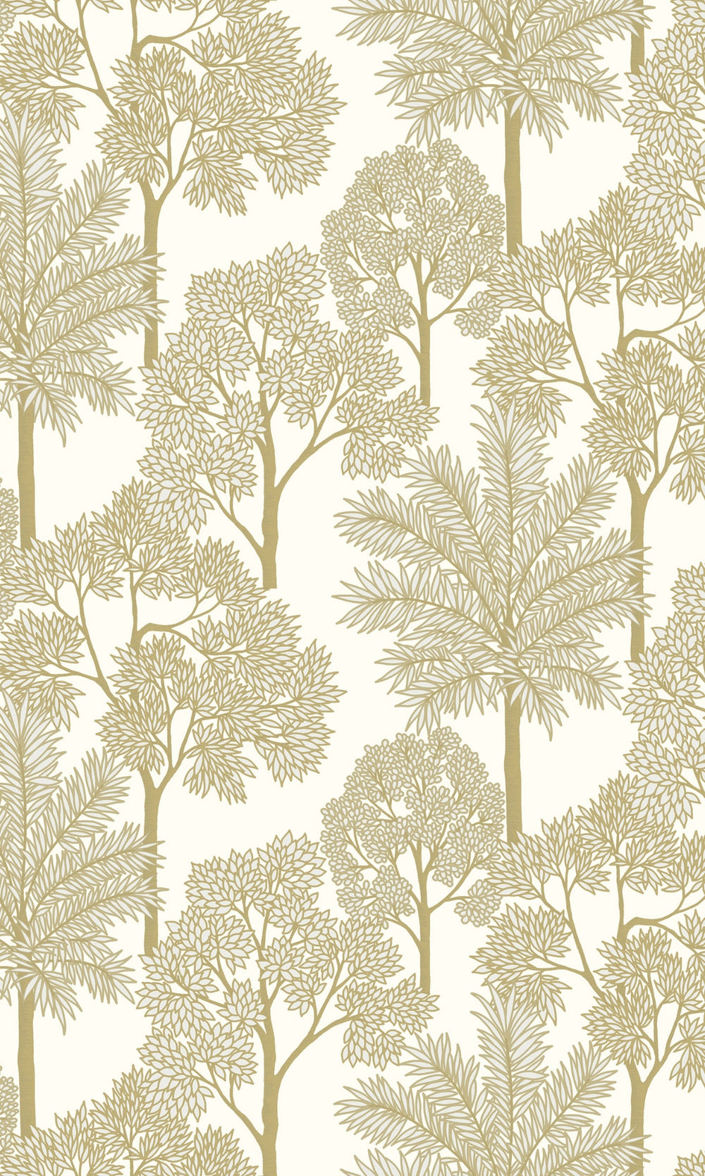 White Palm Forest Tropical Wallpaper R9237