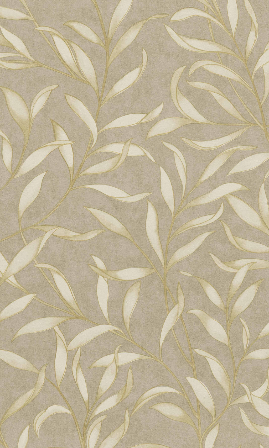 Yellow Twigs Leaves Floral Wallpaper R8567