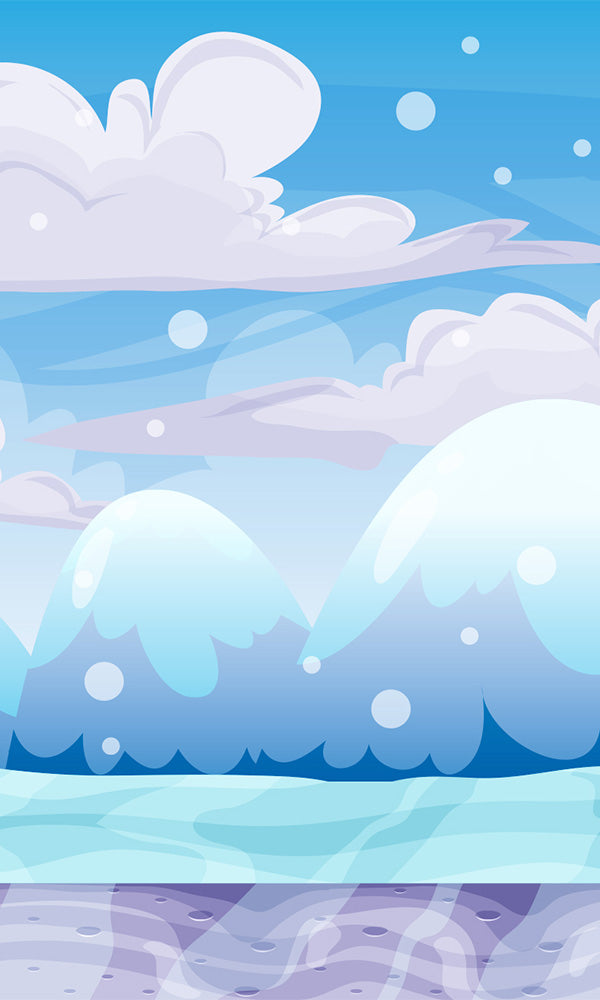Blue Winter Wonderland Mural M9901-Sample