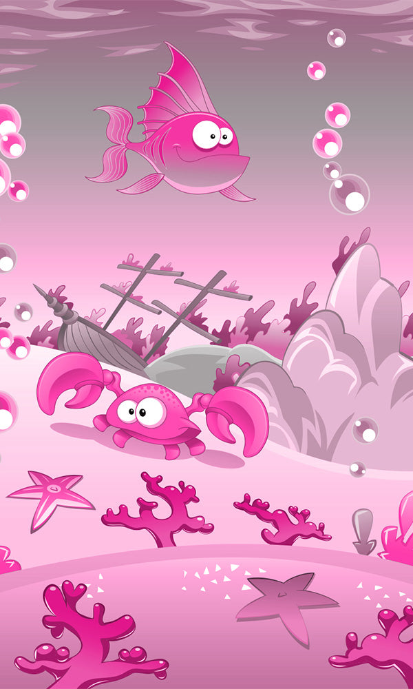 Pink Under the Sea Mural M9904-Sample