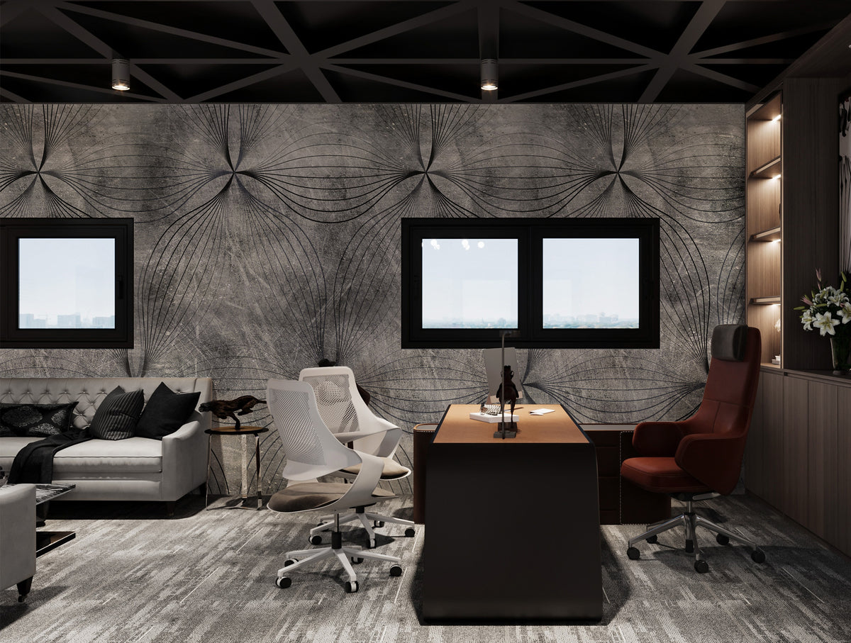 Grey Symbiosis Mural M9937