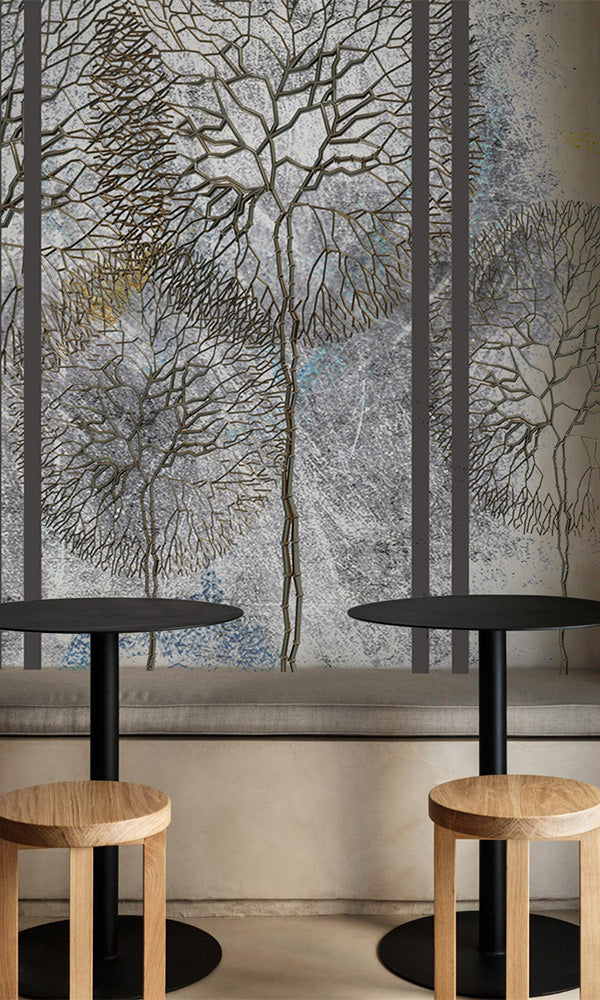 Grey Weathered Landscape Mural M9938-Sample