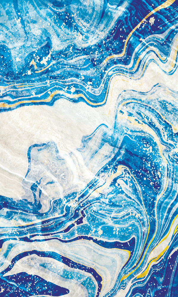 Blue Ripples II Mural M9951-Sample