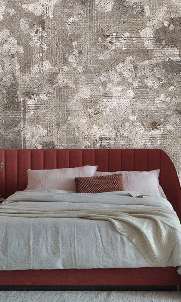 Neutral Imperfect Concrete Mural M9918-Sample