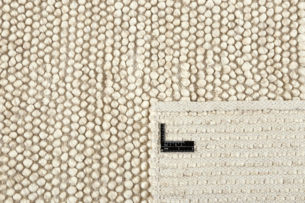 Beige Contemporary Bubbles Handwoven Rectangular Luxury Rugs