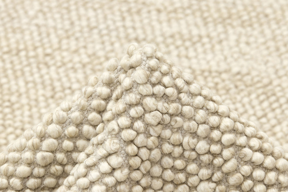 Beige Contemporary Bubbles Handwoven Rectangular Luxury Rugs