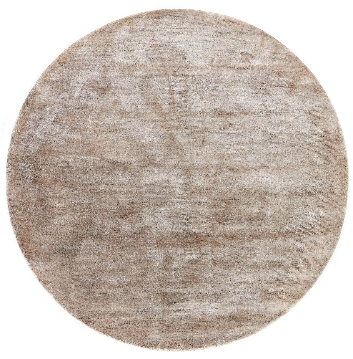 Northern Light Round Collection: Hand-Knotted Scandinavian Design Rugs in Luxurious Viscose150 cm x 150 cm