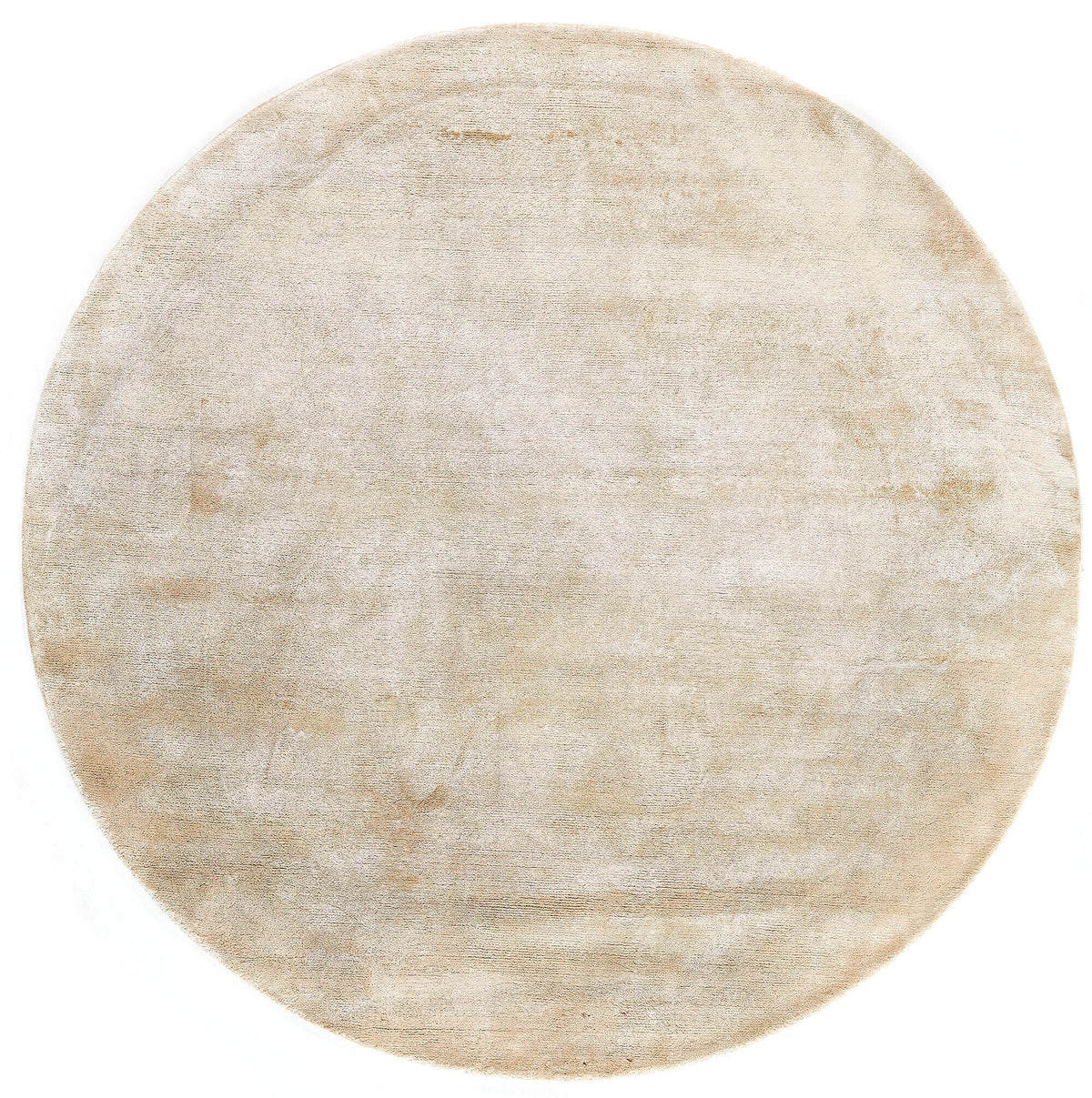 Northern Light Round Collection: Hand-Knotted Scandinavian Design Rugs in Luxurious Viscose150 cm x 150 cm