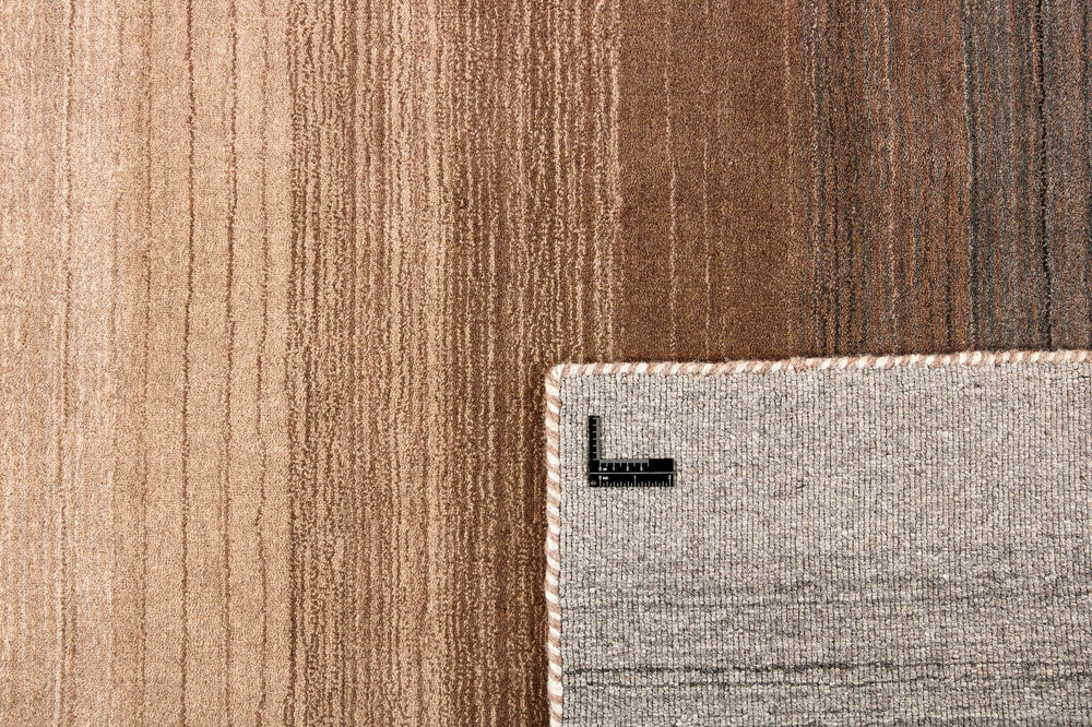 Natural Multi Panoramic Stripes Handloom Rectangular Luxury Rugs