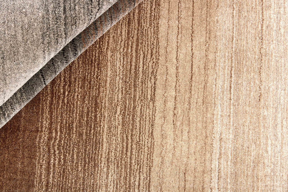 Natural Multi Panoramic Stripes Handloom Rectangular Luxury Rugs
