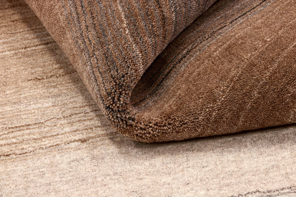Natural Multi Panoramic Stripes Handloom Rectangular Luxury Rugs