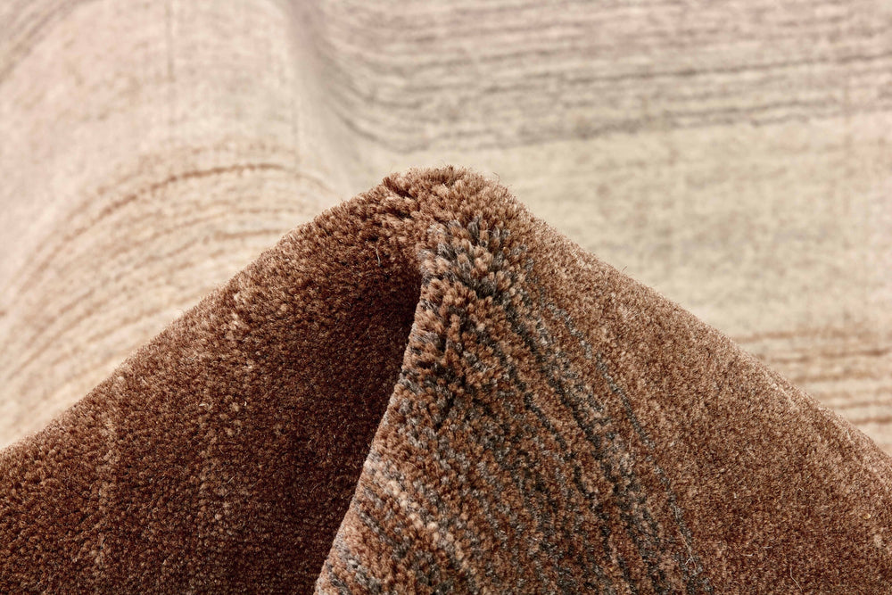 Natural Multi Panoramic Stripes Handloom Rectangular Luxury Rugs
