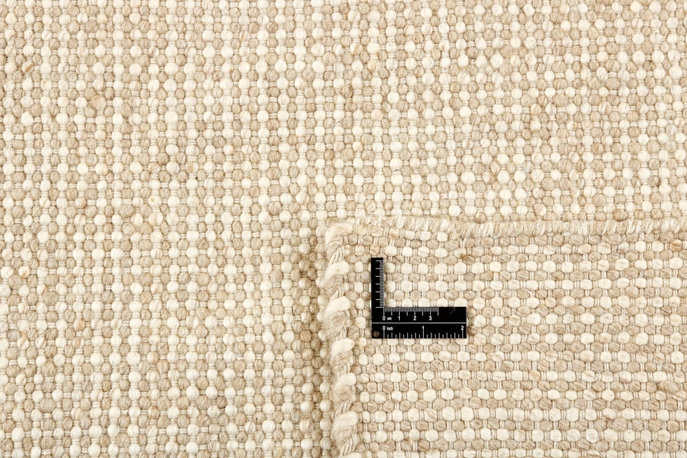 Beige Contemporary Polka Dotted Handwoven Rectangular Luxury Rugs