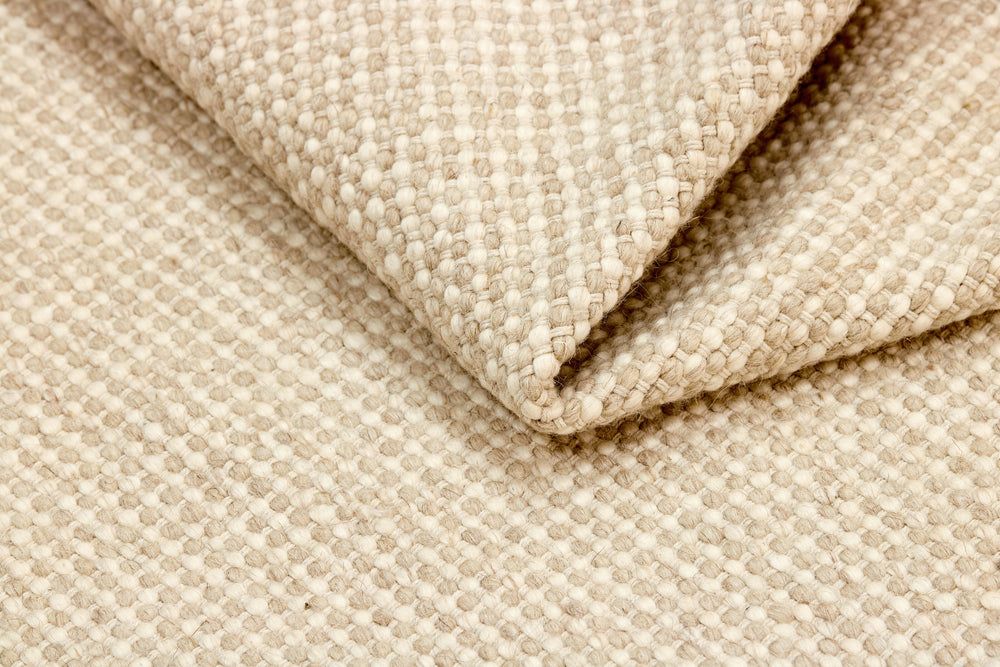 Beige Contemporary Polka Dotted Handwoven Rectangular Luxury Rugs