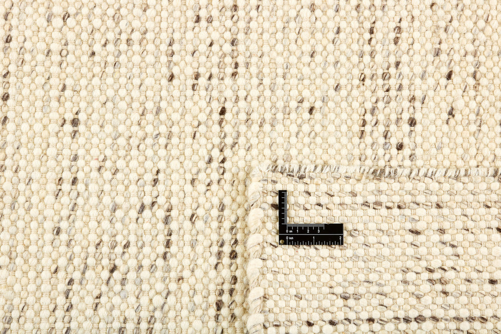 Brown Mix Contemporary Polka Dotted Handwoven Rectangular Luxury Rugs