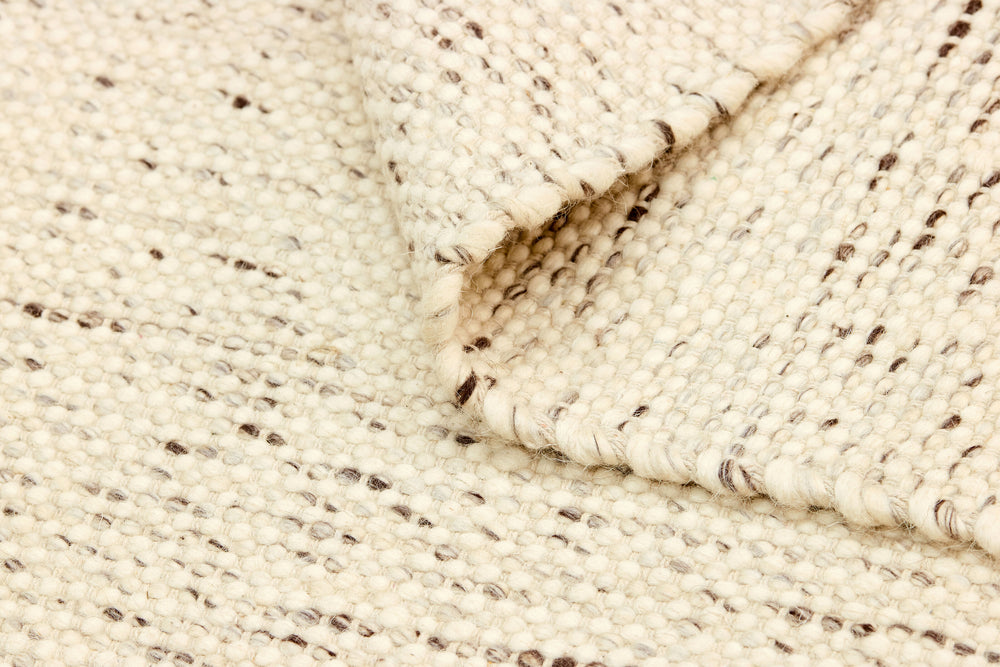 Brown Mix Contemporary Polka Dotted Handwoven Rectangular Luxury Rugs