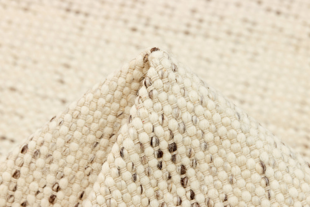 Brown Mix Contemporary Polka Dotted Handwoven Rectangular Luxury Rugs