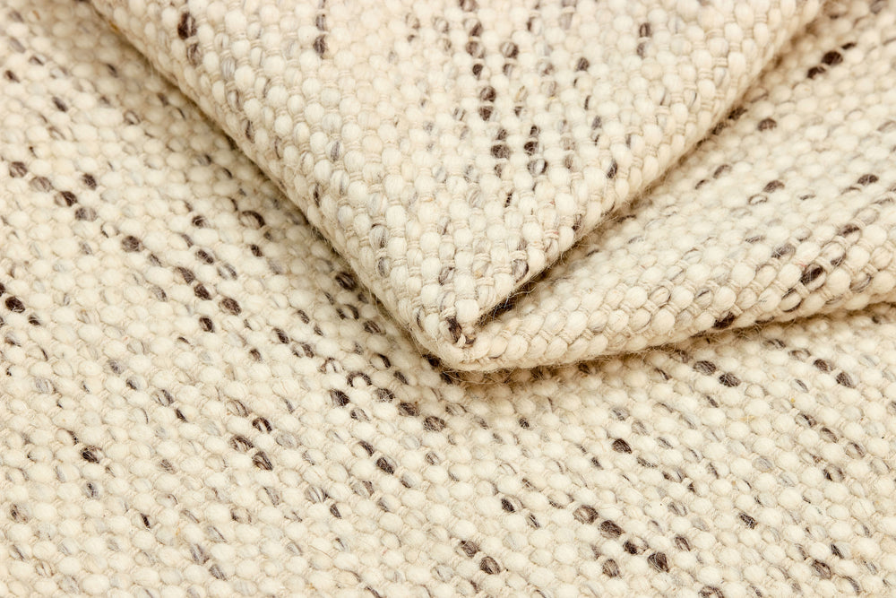 Brown Mix Contemporary Polka Dotted Handwoven Rectangular Luxury Rugs