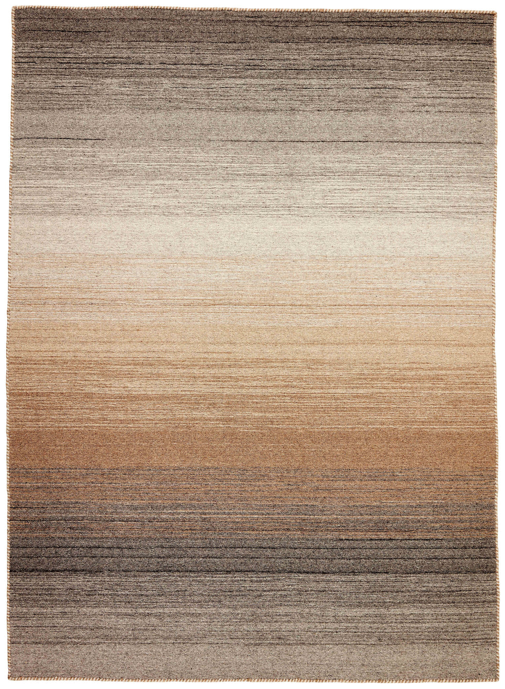 Natural Multi Abstract Panoramic Stripes Handloom Rectangular Luxury Rugs
