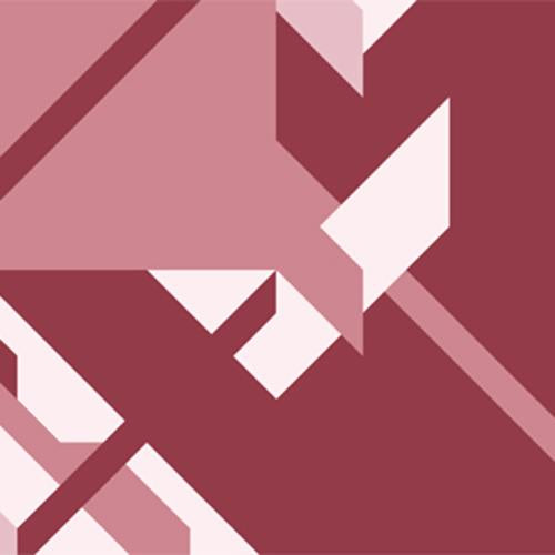 Dark Pink Angular Geometric Wall Mural M9060