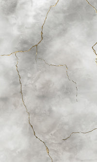 White & Gold Under the Surface Mural Wallpaper M9421