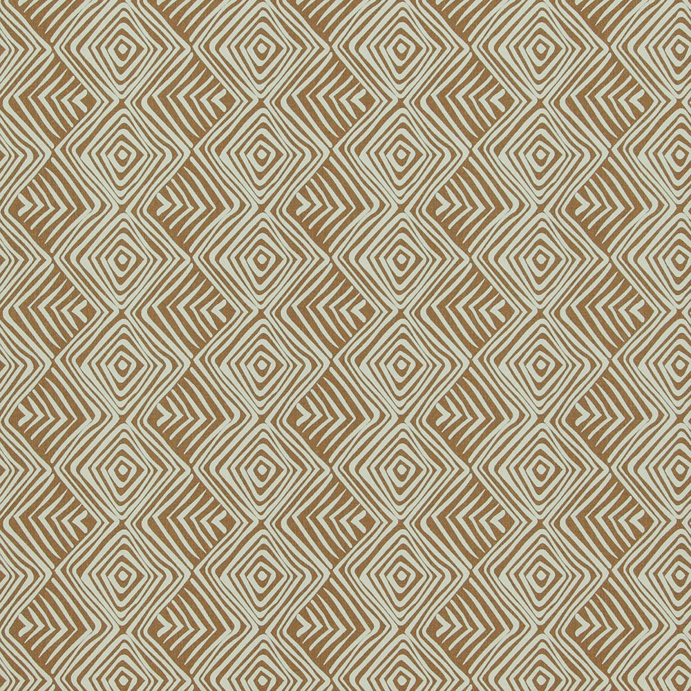 Geometric Tribal Print Beige And Gold Wallpaper R4203