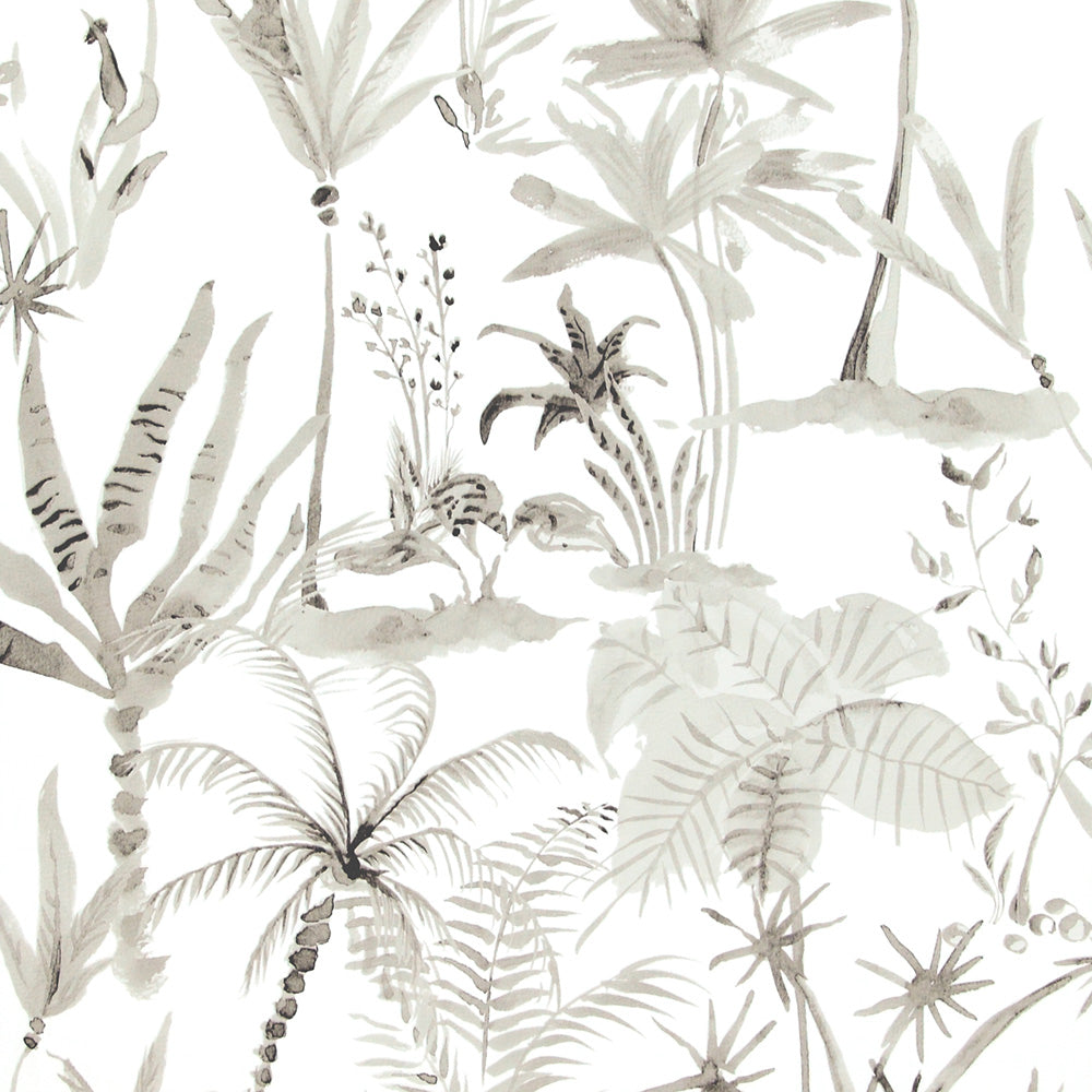 Natural Desert Tropics White And Ash Wallpaper R4195