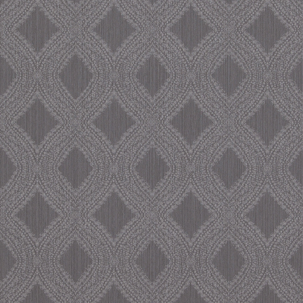 Transitional Geometric Diamond Weave Grey Wallpaper R4121