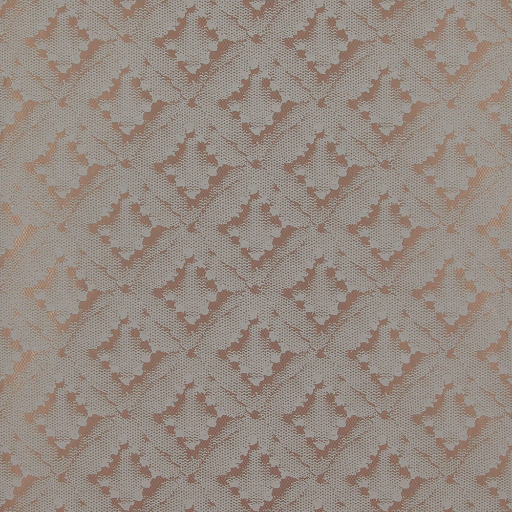 Geometric Diamond Textured Mesh Taupe And Copper Wallpaper R4102