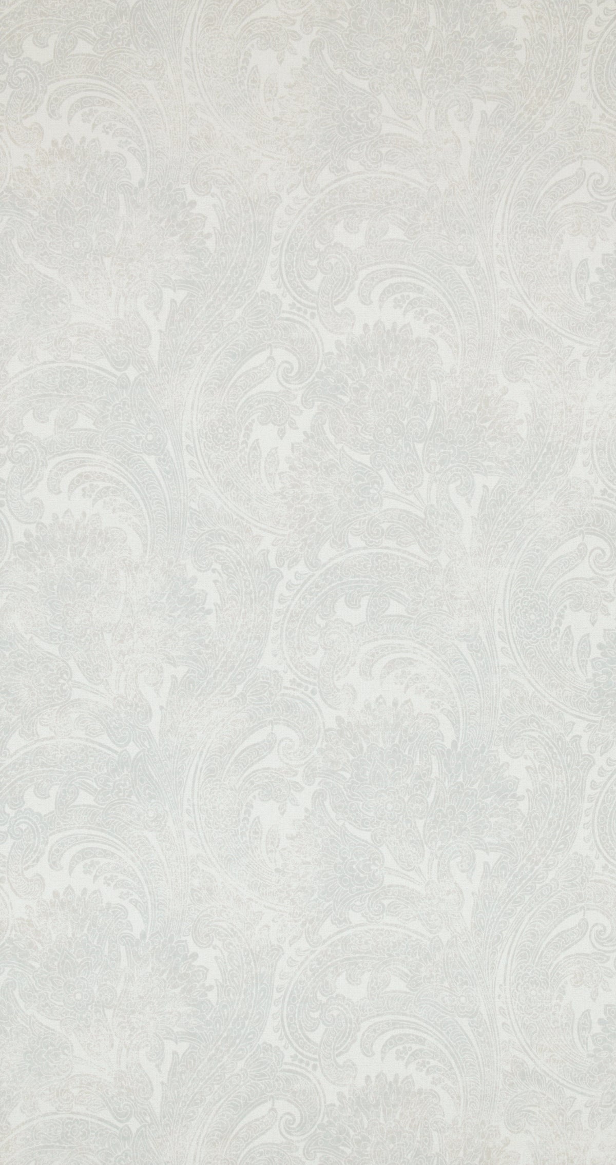 Antiquated Wash Blue Grey Paisley Wallpaper R4341